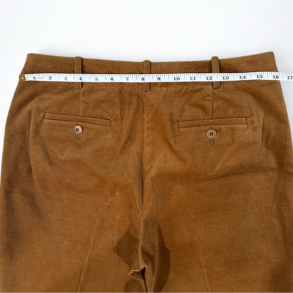 Talbots Curvy Petite Brown Velvet Pants Size 10P Straight Leg - Picture 4 of 9